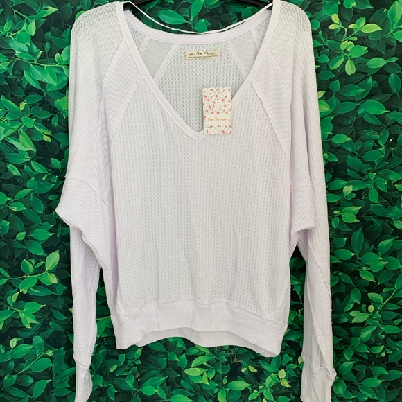 Free People Deep V-Neck Oversize Sweater - Picture 4 of 4